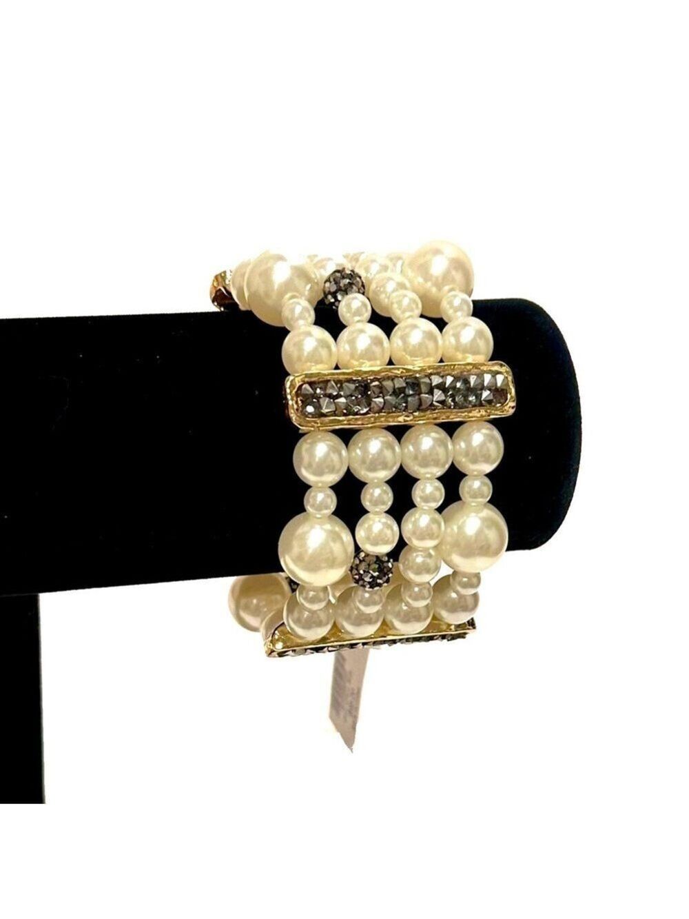 CHICO'S Pearl Druzy Quartz Bracelet NWT